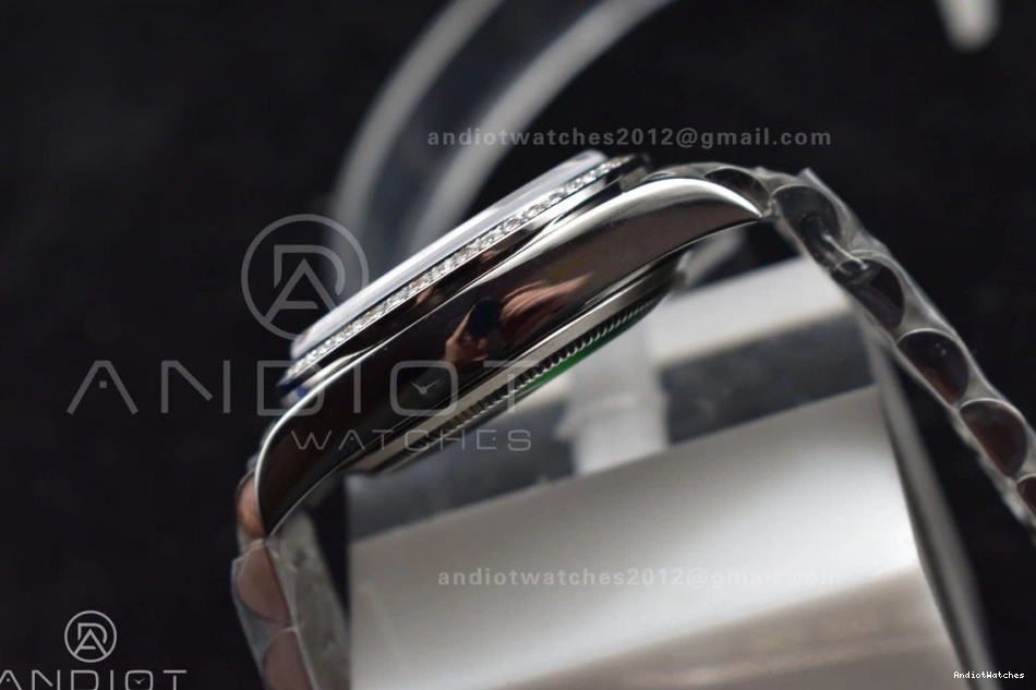 278289 President Purple Steel Diamonds DateJust Roman 552 Ladies Bezel Dial 316L BPF Contemporary on Markers Style 31 Bracelet 0512